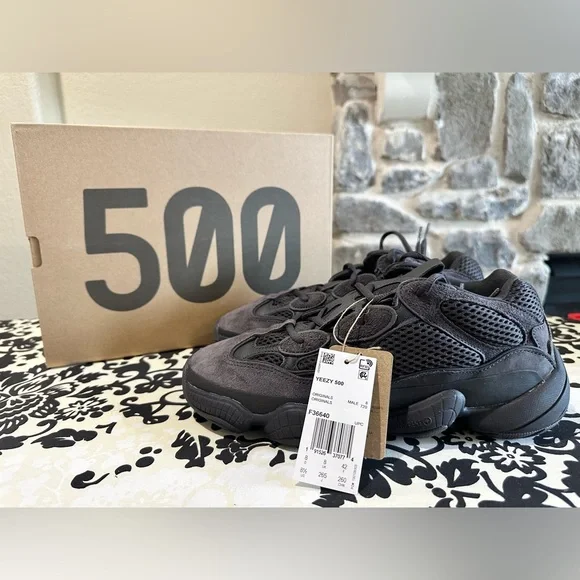 Adidas Yeezy 500 Utility Black Sneakers - Main Image